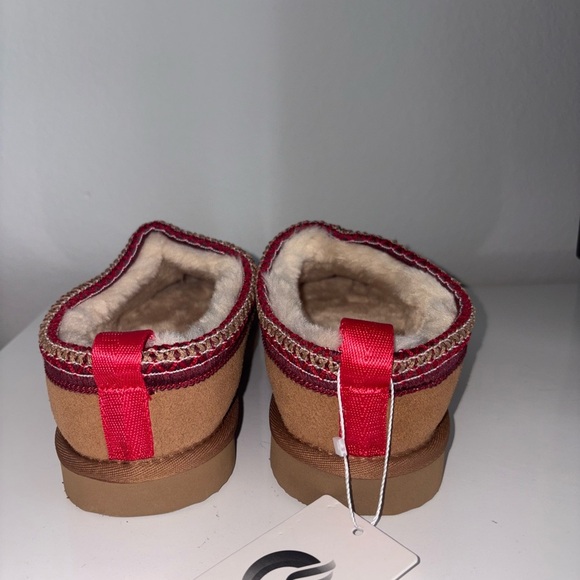 Chestnut Faux Fur Slip-On House Slippers Mini Boot NWT - Picture 6 of 12